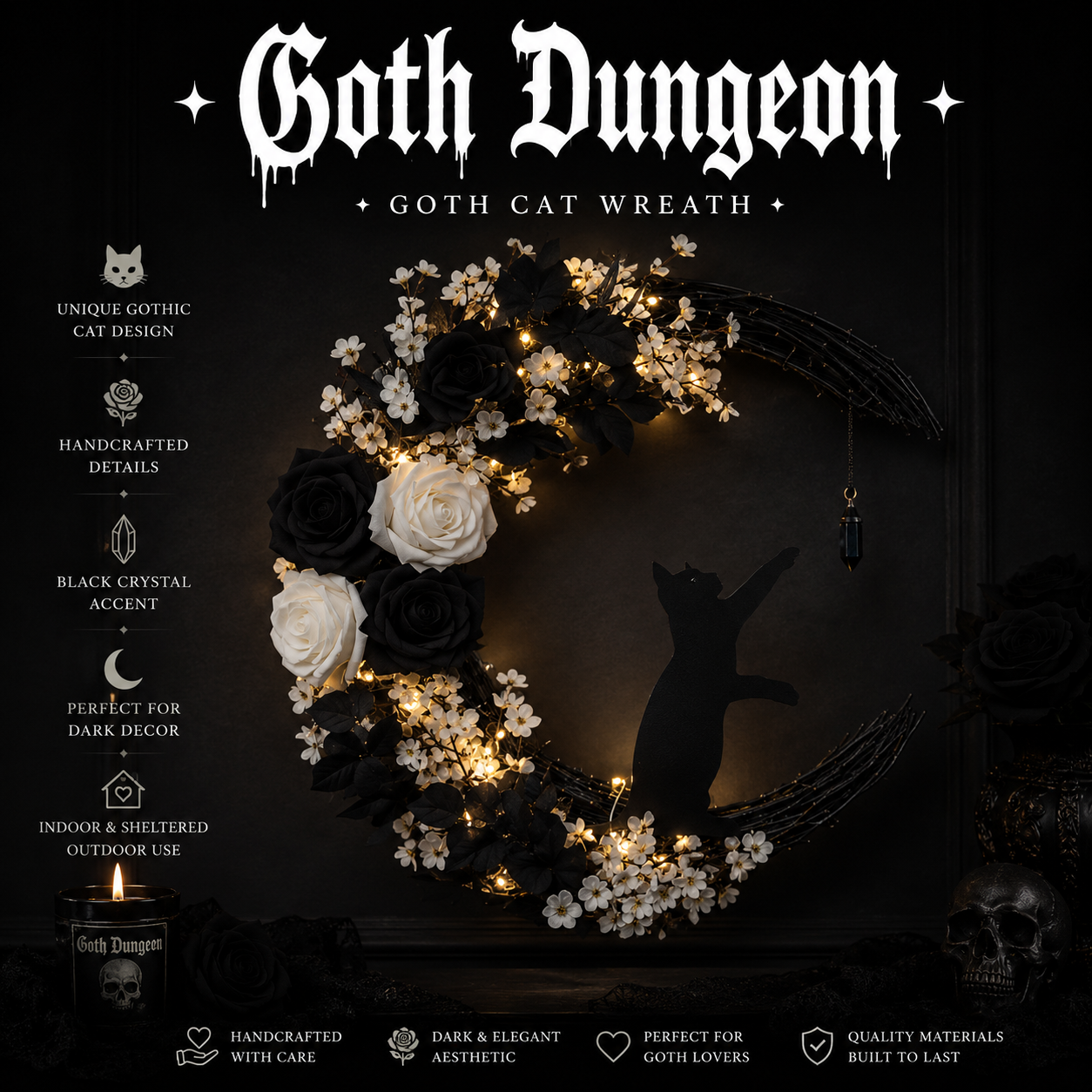 GOTHDUNGEON | CAT WREATH