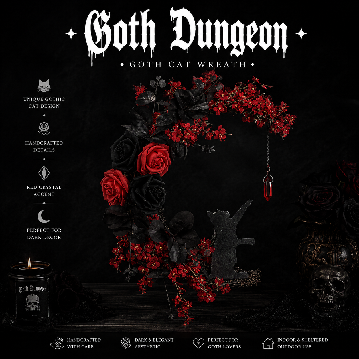 GOTHDUNGEON | CAT WREATH