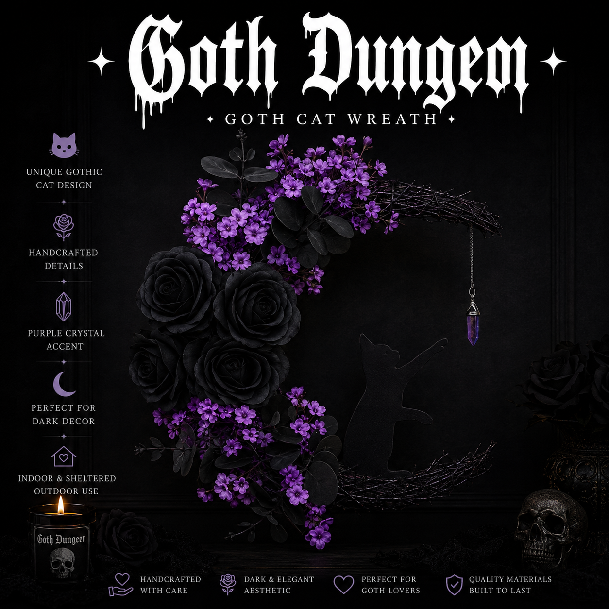 GOTHDUNGEON | CAT WREATH